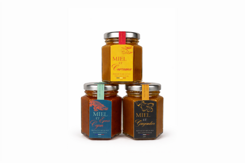 Miels épciés - Miel de curcuma - Miel aux épices - Miel et gingembre